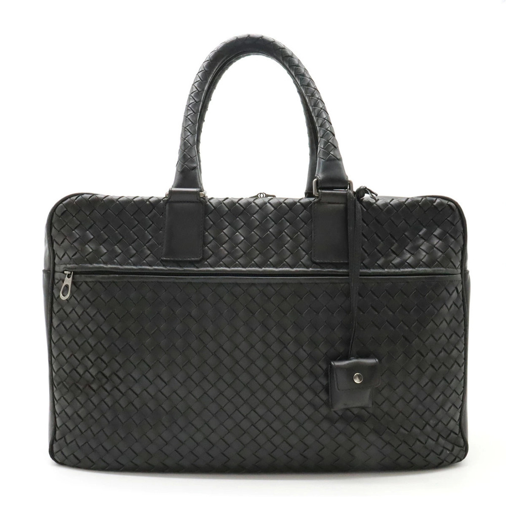 BOTTEGA VENETA Intrecciato Business Bag Briefcase Leather Black